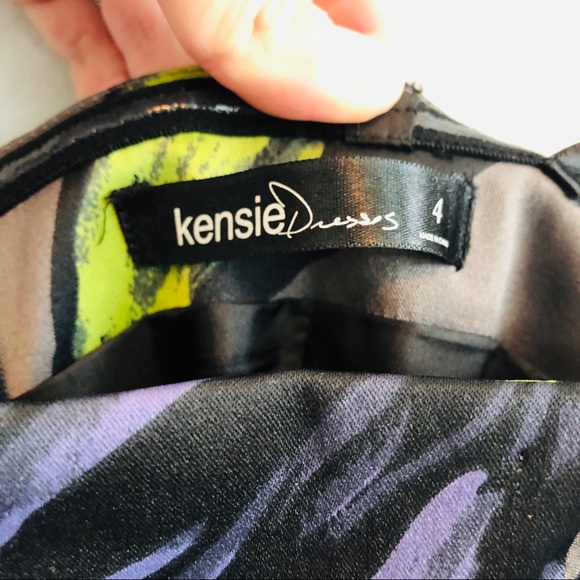 Kensie Floral Gray Strapless Dress | Sz 4 - Picture 3 of 6